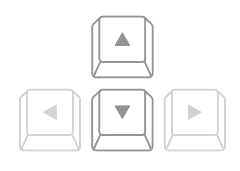 Use the arrow keys or scroll to navigate